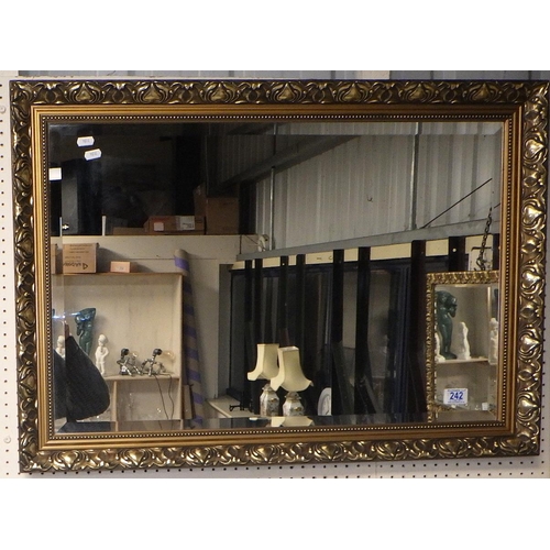 242 - Two gilt framed bevelled mirrors