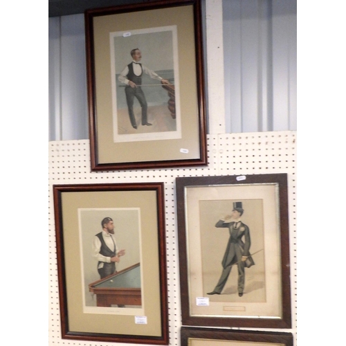 250 - A large group of unframed Vanity Fair prints together with six similar framed prints