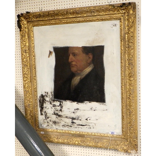 251 - A large gilt framed portrait AF 82 x 92cm