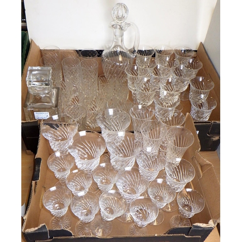 273 - A group of good quality crystal drinking glasses and decanters (3)