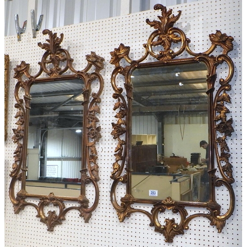 283 - A pair of modern mirrors 60 x 105cm