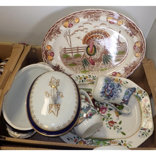 294 - A large qty of misc ceramics to inc Royal Albert tea ware, various meat plates etc (4)