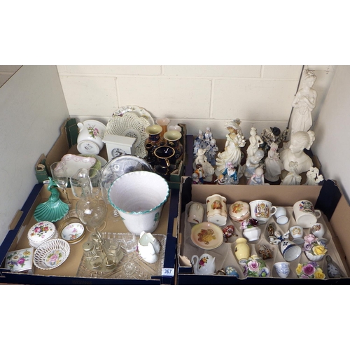 367 - Four boxes of misc ceramics and glass ware (4)