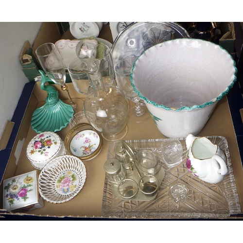 367 - Four boxes of misc ceramics and glass ware (4)