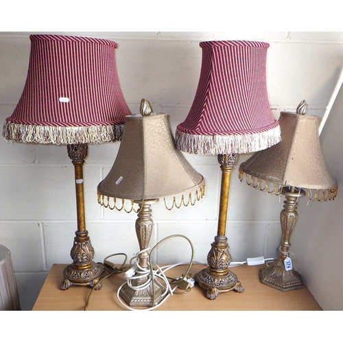 374 - Two pairs of modern table lamps