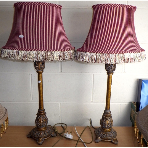 374 - Two pairs of modern table lamps