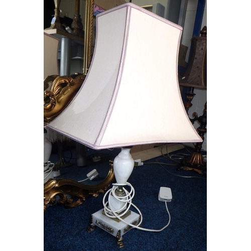 375 - A group of five table lamps together with three mirrors (8)