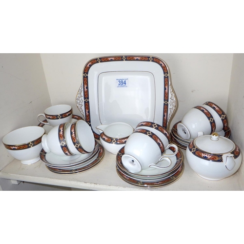 394 - A qty of Wedgwood tea ware together with 3pc Picquot tea ware, pestle and mortar and a Royal Doulton... 