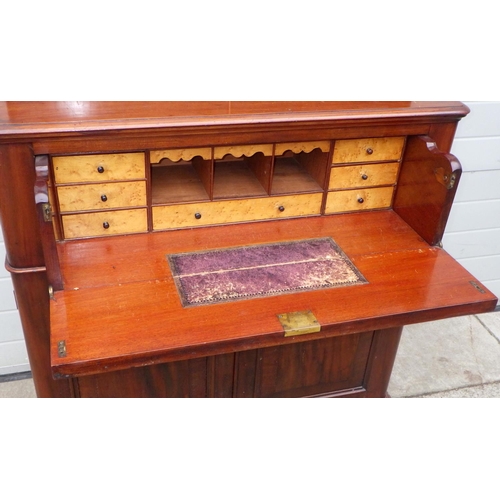 479 - A Victorian mahogany secretaire bookcase, 107cm wide