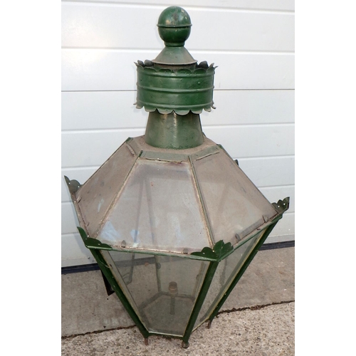 562 - A hexagonal lantern top, 89cm tall