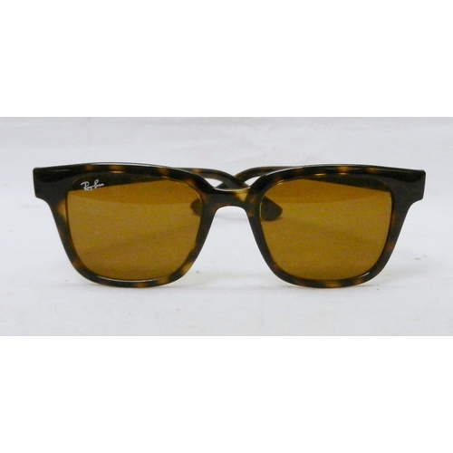 150 - A pair of Ray Ban ORB4323 Light Havana B-15 Brown sunglasses.  Cased and boxed.