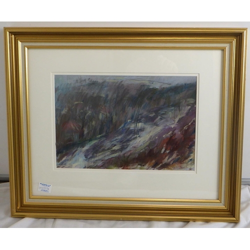 54 - Two David Greenwood pictures: 'View from Crow's Nest', pastel 1991 (64x54cm) and 'Trees Above Cotter... 