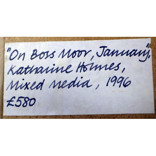 90 - Katherine Holmes, 'On Boss Moor', January, mixed media 1996: 101x83cm. VAT & Buyers Premium apply, A... 