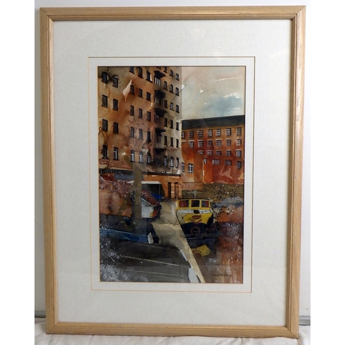 92 - Susan Brown, 'Corner of the Canal, Leeds', watercolour 1992: 77x61cm. VAT & Buyers Premium apply, AR... 