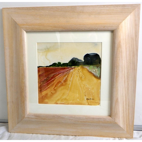 95 - Susan Brown, 'Late Summer Fields 2', 1996 mixed media: 52x52cm. VAT & Buyers Premium apply, ARR if s... 