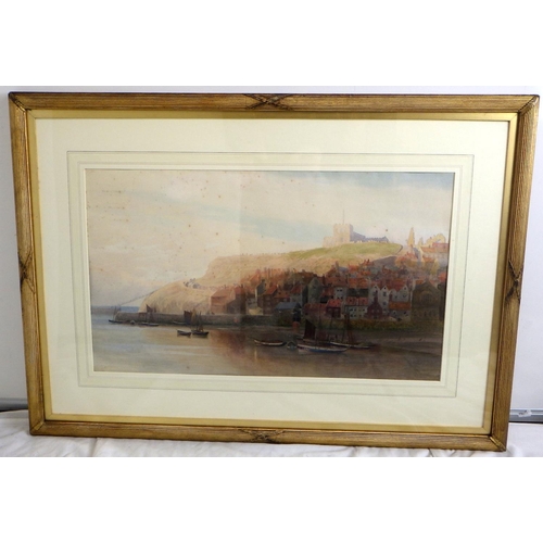 109 - James Thomas Watts, 'Whitby', watercolour c1905: 83x59cm. VAT & Buyers Premium apply, ARR if sold fo... 