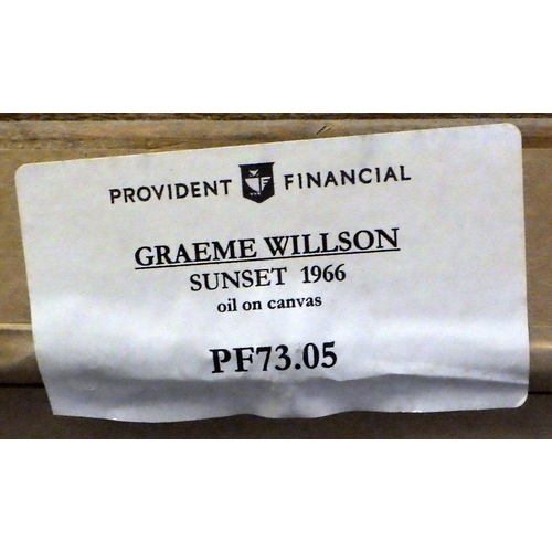 66 - Graeme Willson, 'Sunset', oil on canvas 1966: 133x97cm. VAT & Buyers Premium apply, ARR if sold for ... 