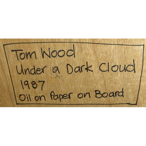 126 - Tom Wood, 'Under a Dark Cloud', unsigned oil on paper on board 1987: 88x115cm. VAT & Buyers Premium ... 