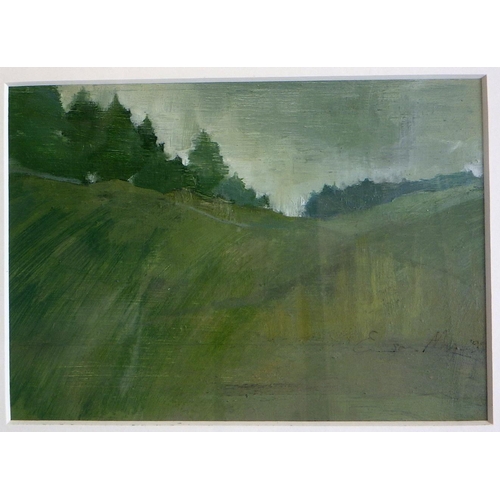 59 - Emmerson Meyes, 'Forest Edge', oil on panel 1995 (£260): 44x40cm. VAT & Buyers Premium apply, ARR if... 