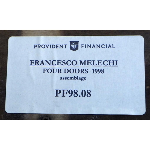 136 - Francesco Melechi, 'Four Doors', assemblage 1998: 71x36cm. VAT & Buyers Premium apply, ARR if sold f... 