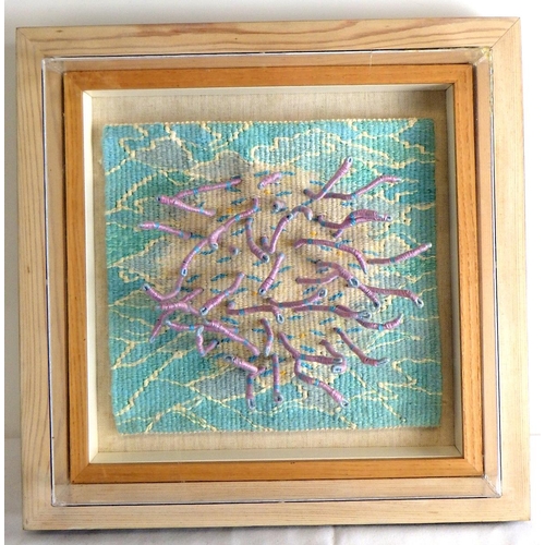 153 - Beryl Hammill, 'In the Garden Under the Sea', woven tapestry 1994: 37x38cm. VAT & Buyers Premium app... 