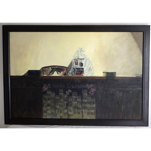 169 - Michael Exall, 'Shelf Still Life', oil on canvas 1993: 68x99cm. VAT & Buyers Premium apply, ARR if s... 