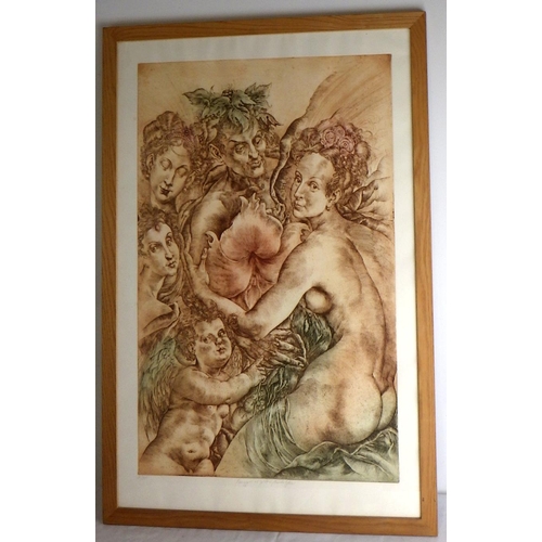 163 - Oldrich Kulhanek, 'The Age of Rudolf II: Homage', 61/100 etching 1989: 101x68cm. VAT & Buyers Premiu... 