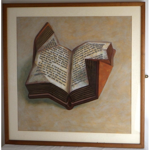 154 - Terry Hammill, 'Book', pastel on paper 1991: 84x85cm. VAT & Buyers Premium apply, ARR if sold for £1... 