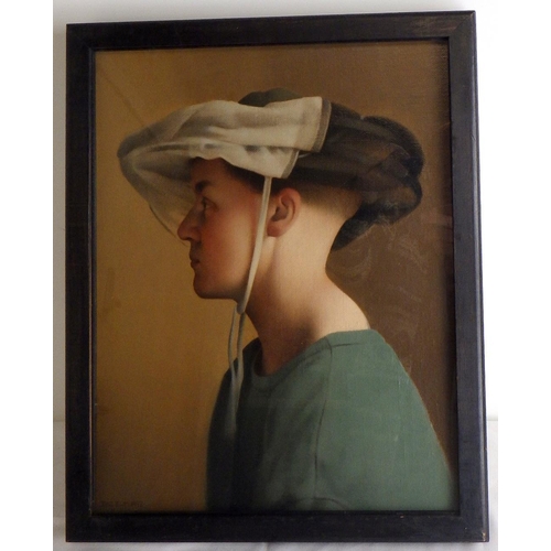 175 - Jane Lewis, 'Beehat Study', oil on canvas on board 1992: 50x41cm. VAT & Buyers Premium apply, ARR if... 