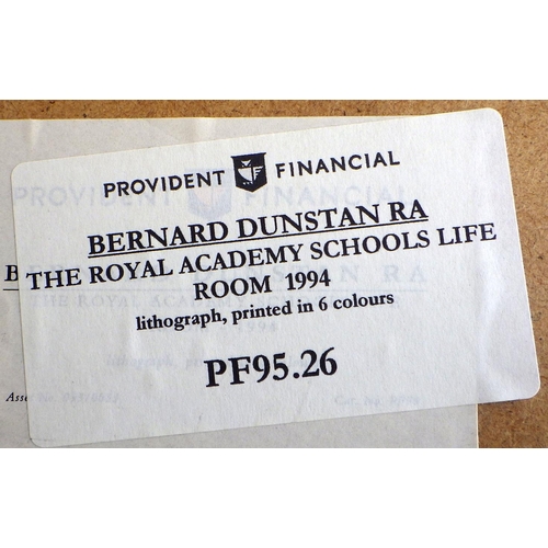 199 - Bernard Dunstan RA, 'The Royal Academy Schools Life Room', lithograph 1994: 64x67cm. VAT & Buyers Pr... 