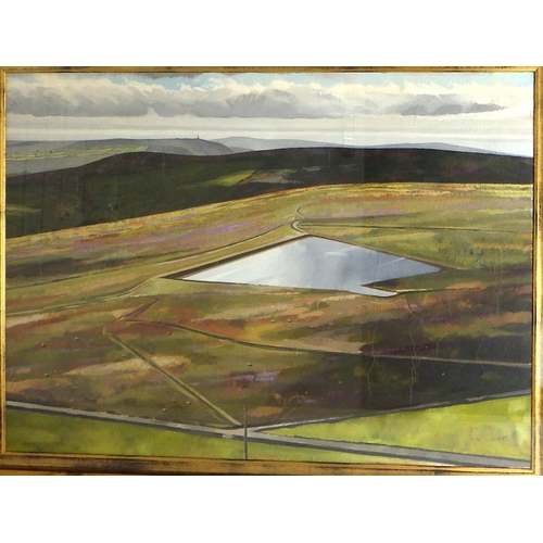 72 - Graeme Willson, 'Reservoir, Mixenden', oil on canvas 1980: 67x87cm. VAT & Buyers Premium apply, ARR ... 