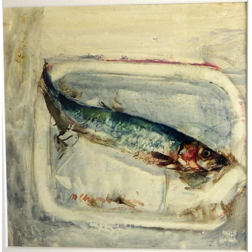 239 - Three Maurice Chamberlain artworks: 'Herring', watercolour 1988 (58x56cm); 'The Song Of The Wanderin... 