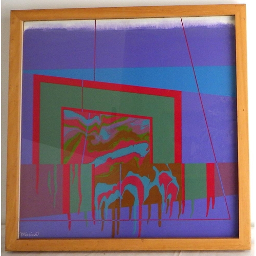 112 - Laimonis Mierins, 'Sliding Image', acrylic on canvas 1988 (£140): 49x49cm. VAT & Buyers Premium appl... 