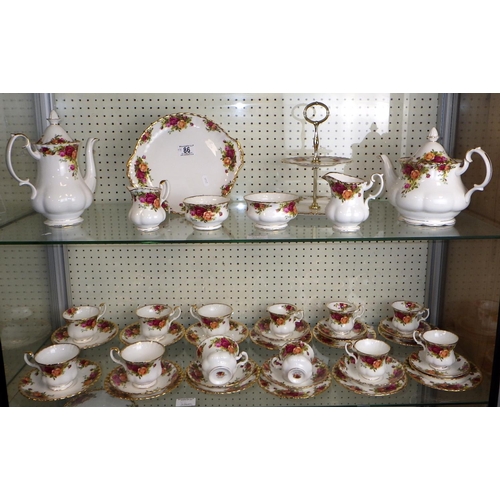 A large group of Royal Albert Country Rose tea / coffee ware (qty)