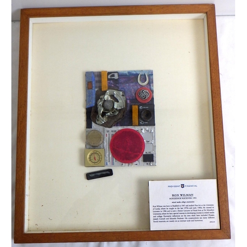 272 - Two Ron Wilman mixed media constructions: 'Horseshoe Receiver', 1993 (54x46cm) and 'Button Song', 19... 