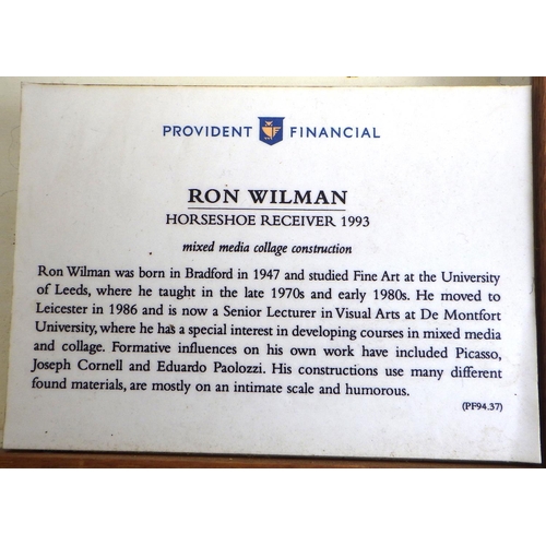 272 - Two Ron Wilman mixed media constructions: 'Horseshoe Receiver', 1993 (54x46cm) and 'Button Song', 19... 