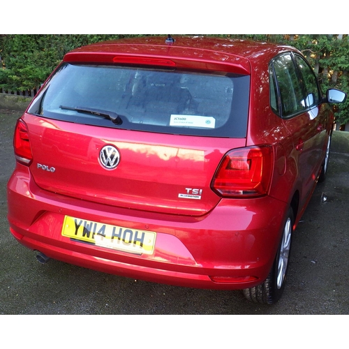 580 - Volkswagen Polo S.E T.S.I motor car, reg YW14 HOH, automatic, sold on behalf of a deceased estate, h... 