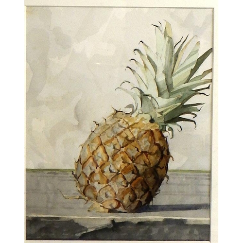 76 - Graeme Willson, 'Pineapple', watercolour with pencil 1979: 48x39cm and another picture. VAT & Buyers... 