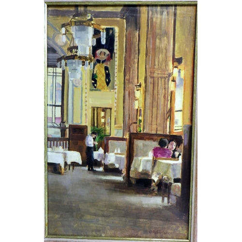 233 - Christopher Robinson, 'Prague Cafe, Old Town', oil on board 1994: 46x34cm. VAT & Buyers Premium appl... 