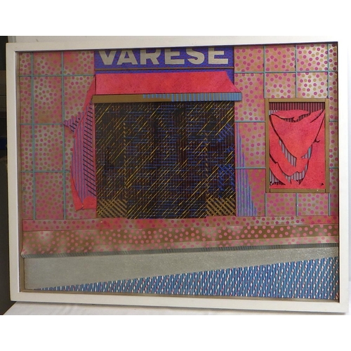 290 - Linda Combi, 'Varesi Shoe Shop', mixed media construction 1981: 69x89cm. VAT & Buyers Premium apply,... 