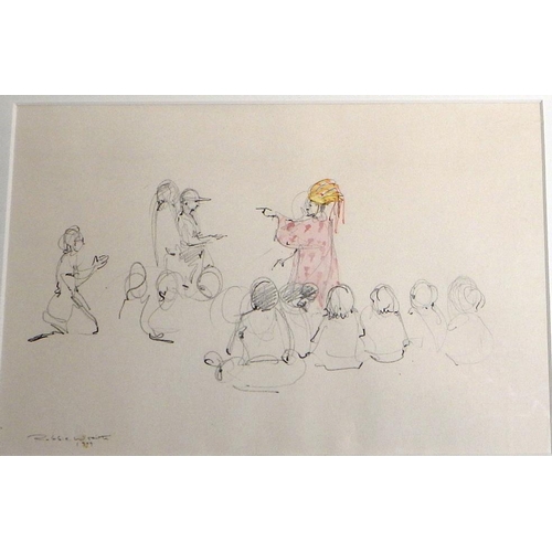 196 - Robert Wraith, 4 different sketches from the Spark Workshop 1999 (4). VAT & Buyers Premium apply, AR... 