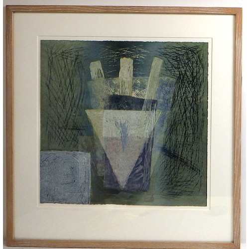 10 - Two Peter Dover pictures: 'The Elements', 1990 (62x78cm) & 'After Image', monoprint 1987 (64x62cm) (... 