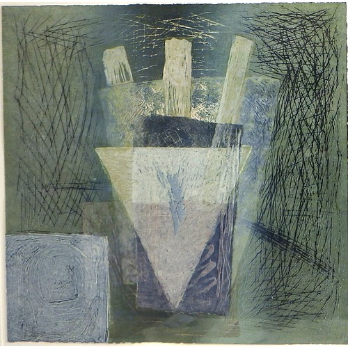 10 - Two Peter Dover pictures: 'The Elements', 1990 (62x78cm) & 'After Image', monoprint 1987 (64x62cm) (... 