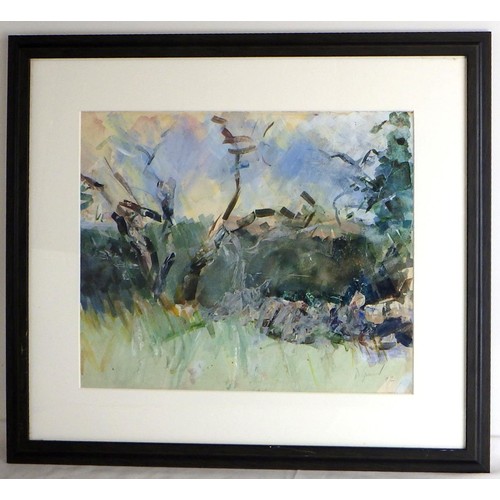 54 - Two David Greenwood pictures: 'View from Crow's Nest', pastel 1991 (64x54cm) and 'Trees Above Cotter... 