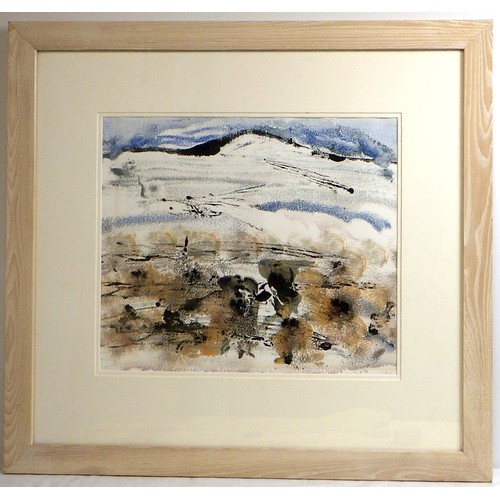 89 - Two Marie Walker Last pictures: 'Snow In Wharfdale', gouache 2001 (£300) (59x78cm) & 'Wester Ross, W... 