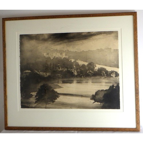 135 - Four Norman Ackroyd RA etchings: 'Harewood in January', 15/90 1997 (43x38cm); 'Garden Stairs - Harew... 