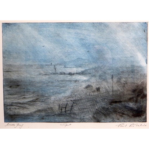 142 - Five Paul Ritchie etchings: 'Pennan Head', 51/75 1995 (53x62cm); 'Stoer Light', 45/50 no date (64x71... 