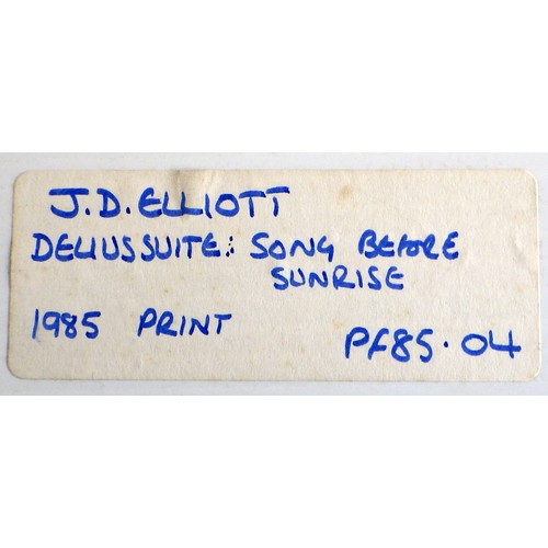 166 - Four J.D. Elliot prints: 'Delius Suite - Amanuensis'; 'Song of Summer'; 'Resurrection at Grey-Sur-Lo... 