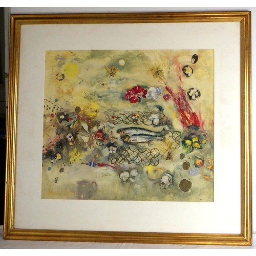 239 - Three Maurice Chamberlain artworks: 'Herring', watercolour 1988 (58x56cm); 'The Song Of The Wanderin... 