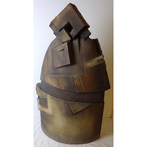 305 - A large abstract art pottery centre piece 88cm tall. VAT & Buyers Premium apply, ARR if sold for £10... 